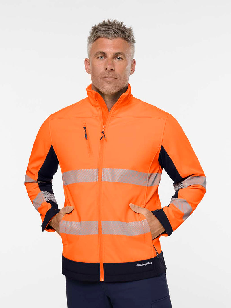 King Gee K55009 Originals Softshell Segmented Tape Jacket Mens – product photo