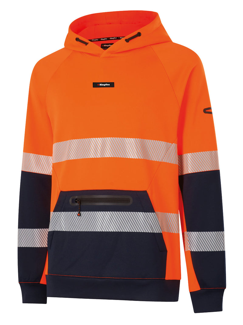 King Gee K55013 Originals Hi Vis Reflective Water Repellant Hoodie Mens – product photo
