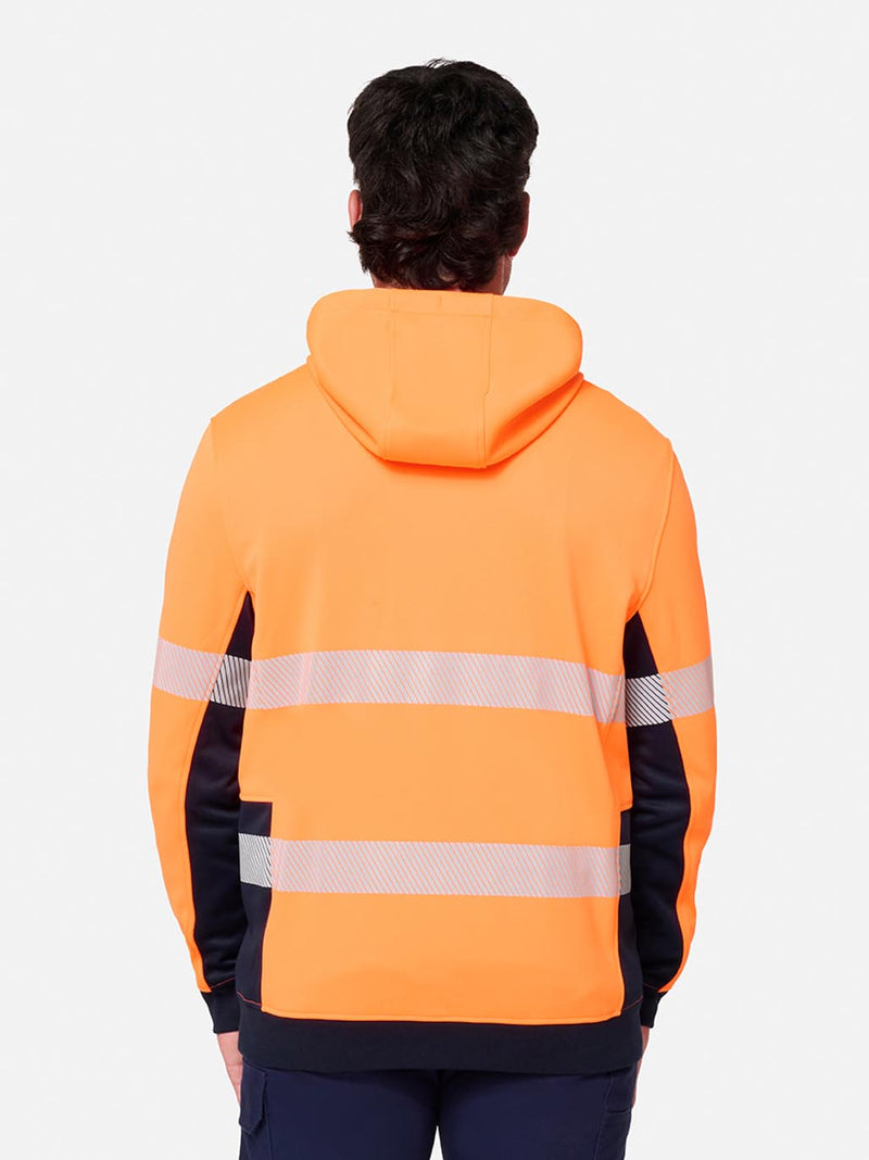 King Gee K55018 Originals Hi-Vis Spliced Full Zip Hoodie Mens – product photo