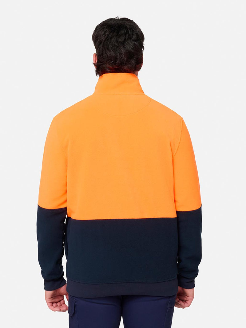 King Gee K55021 Originals Hi-Vis 1/4 Zip Polar Fleece Pullover Mens – product photo