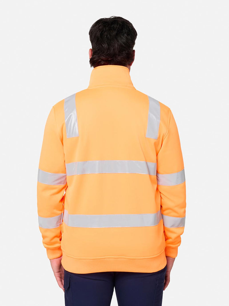 King Gee K55022 Originals Hi Vis Vic Rail 1/4 Taped Pullover Mens – product photo