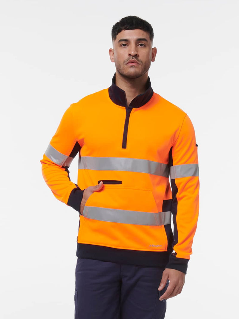 King Gee K55040 Reflective Spliced 1/4 Zip Fleece Mens – product photo