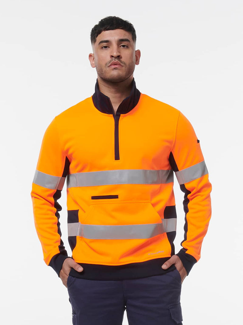 King Gee K55040 Reflective Spliced 1/4 Zip Fleece Mens – product photo