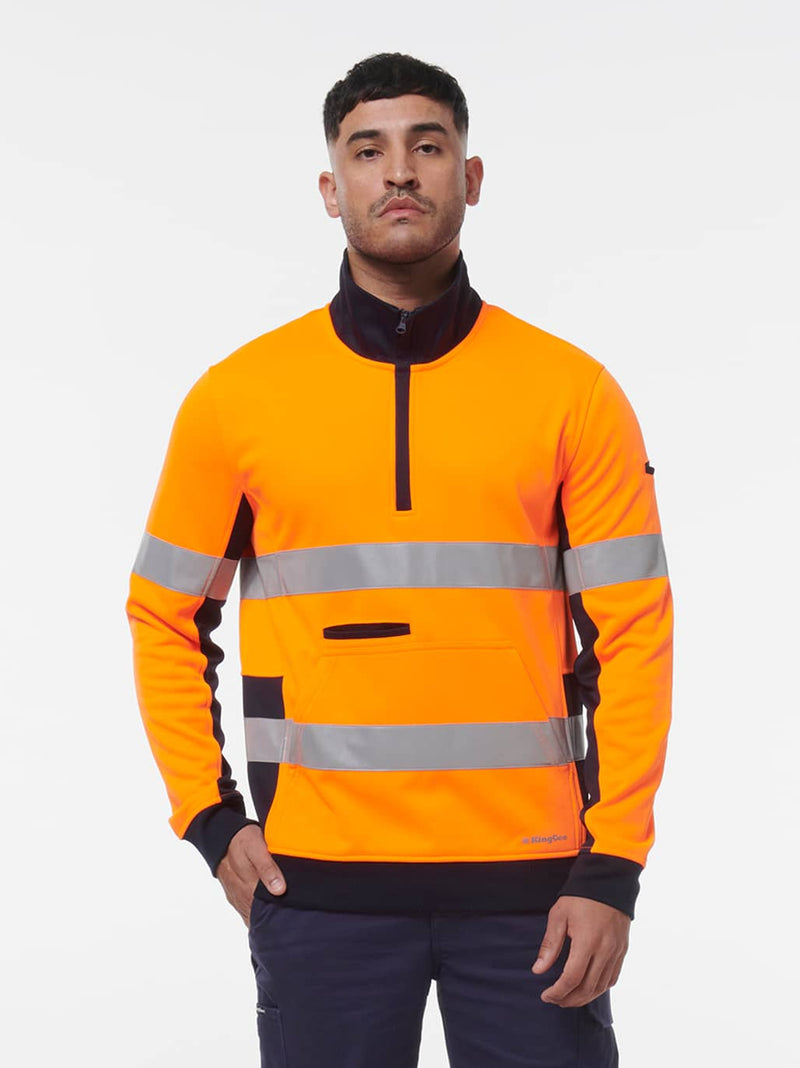 King Gee K55040 Reflective Spliced 1/4 Zip Fleece Mens – product photo