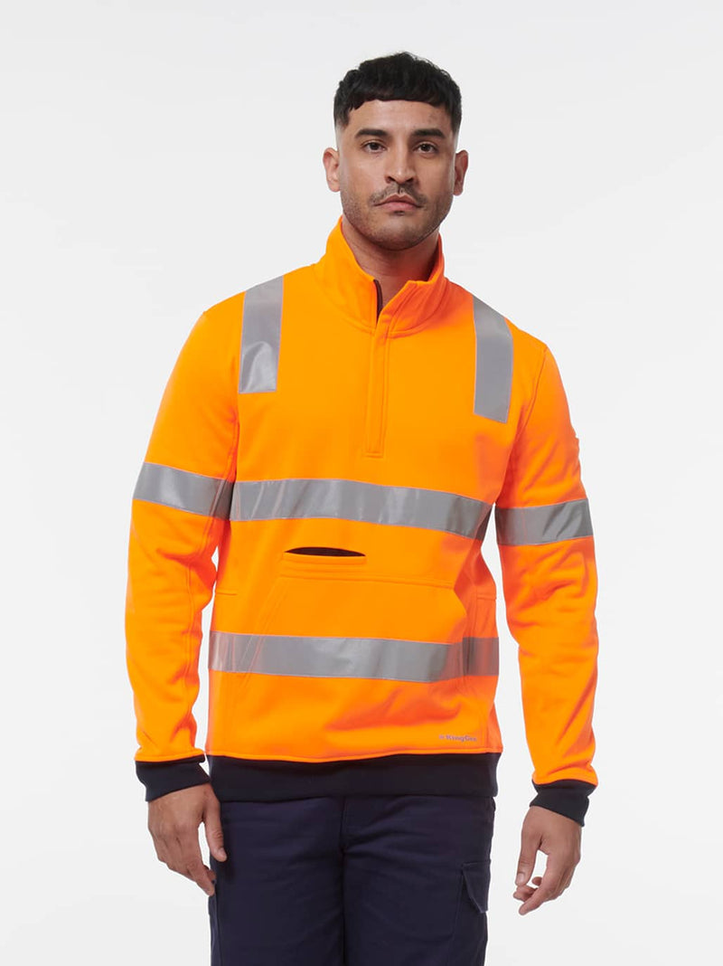 King Gee K55057 Reflective 1/4 Zip Fleece X Back Mens – product photo