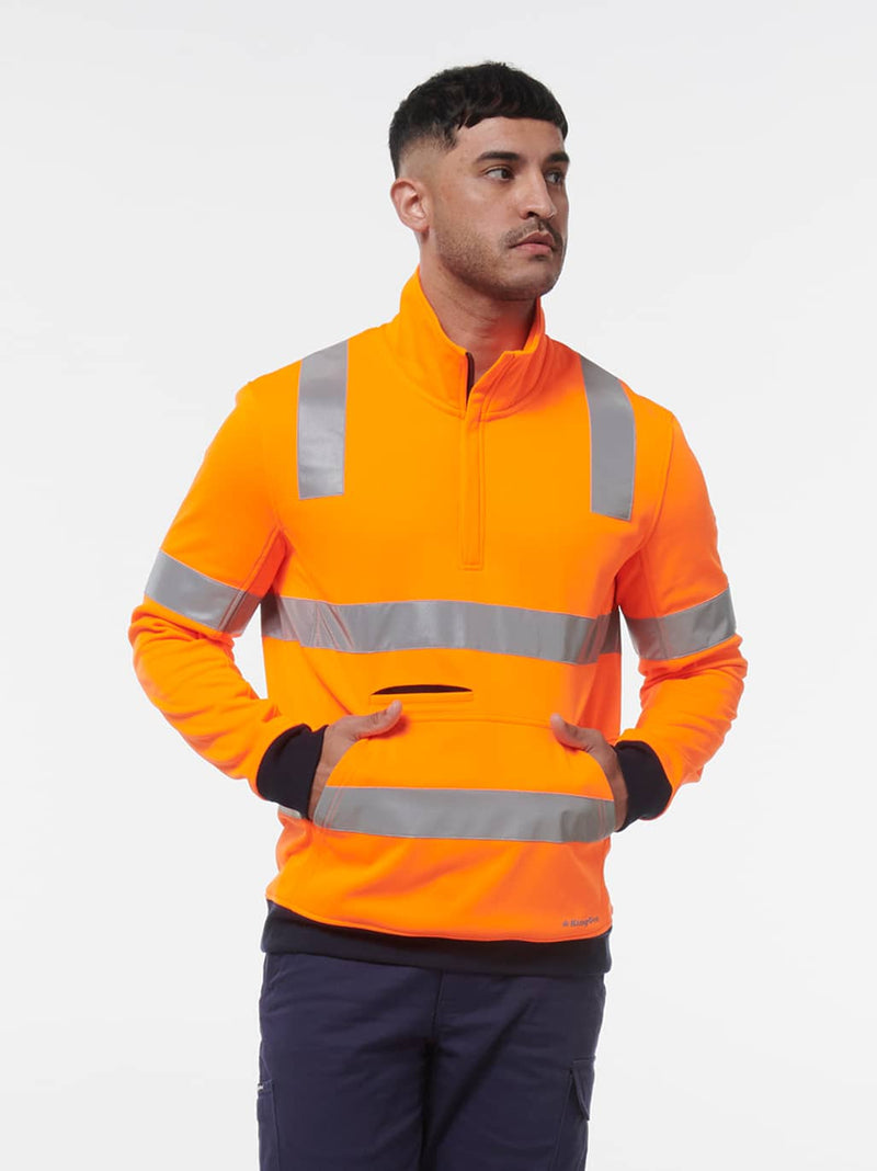 King Gee K55057 Reflective 1/4 Zip Fleece X Back Mens – product photo