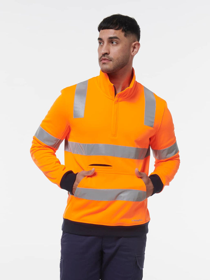King Gee K55057 Reflective 1/4 Zip Fleece X Back Mens – product photo