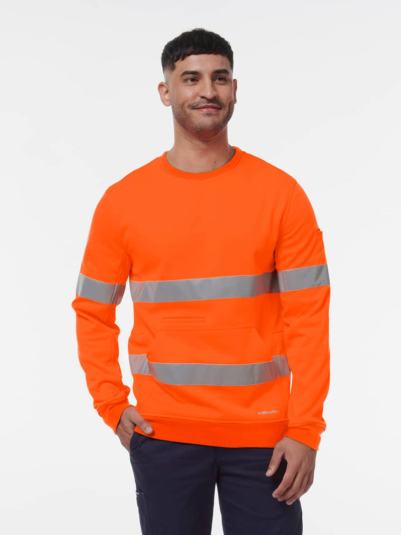 King Gee K55059 Reflective Crew Neck Fleece Mens – product photo