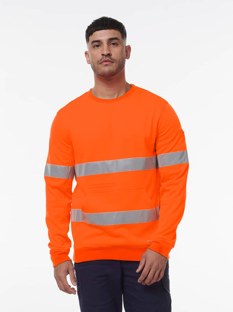 King Gee K55059 Reflective Crew Neck Fleece Mens – product photo