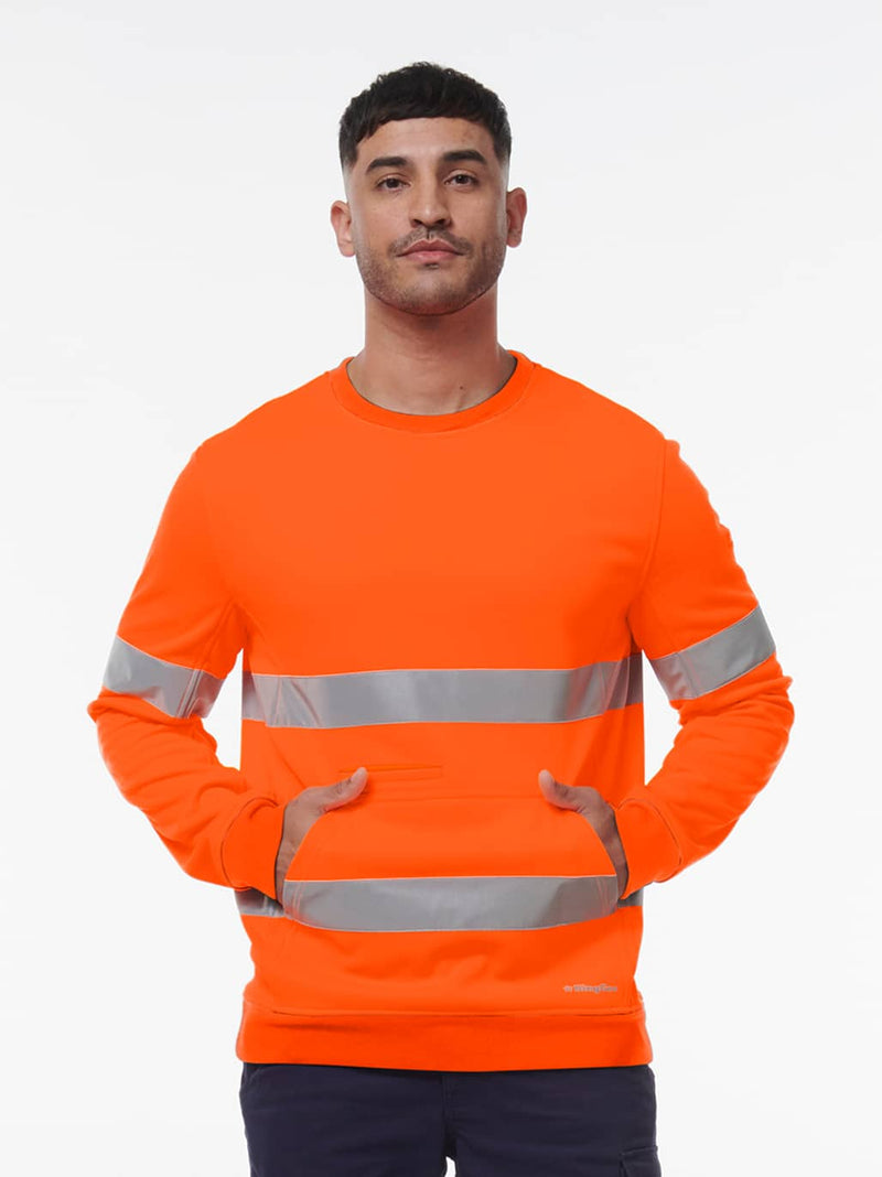 King Gee K55059 Reflective Crew Neck Fleece Mens – product photo