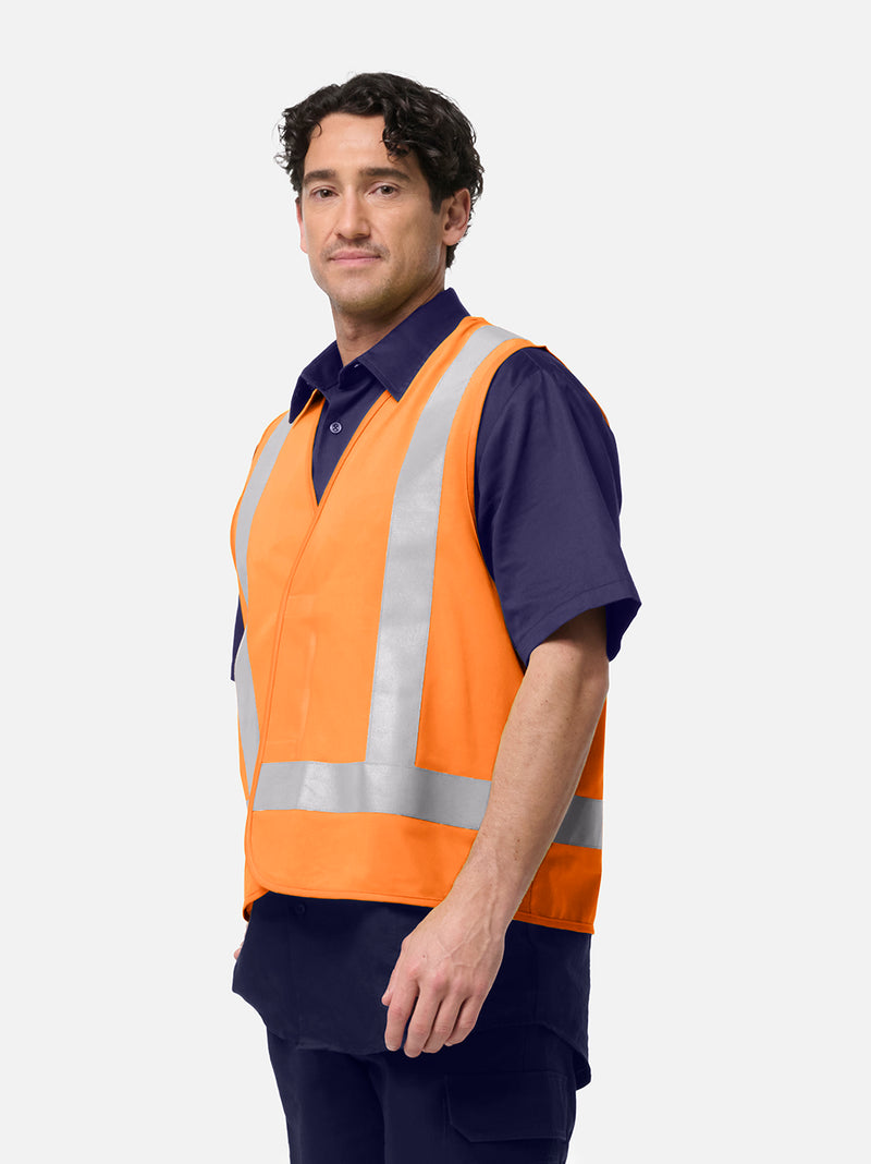 King Gee K57003 Originals Hi-Vis Safety X Back Vest Mens – product photo