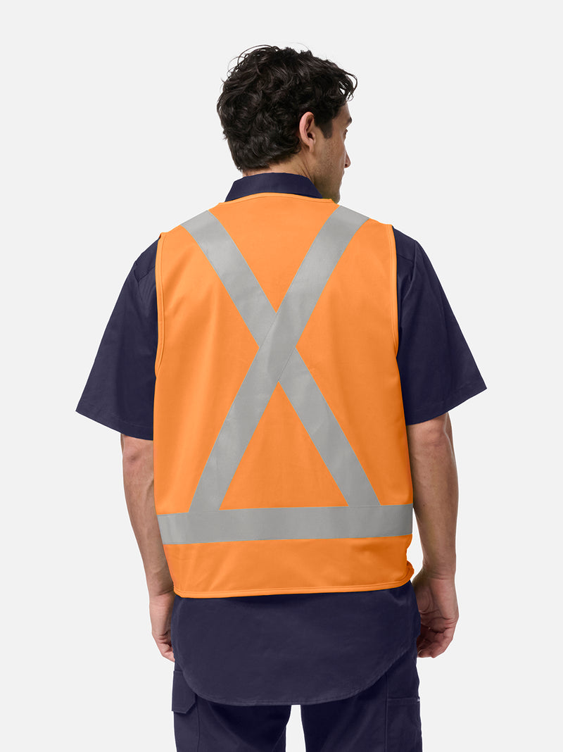 King Gee K57003 Originals Hi-Vis Safety X Back Vest Mens – product photo