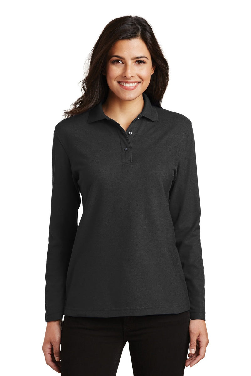 Port Authority L500LS Silk Touch Long Sleeve Polo Ladies (3XL - 4XL)