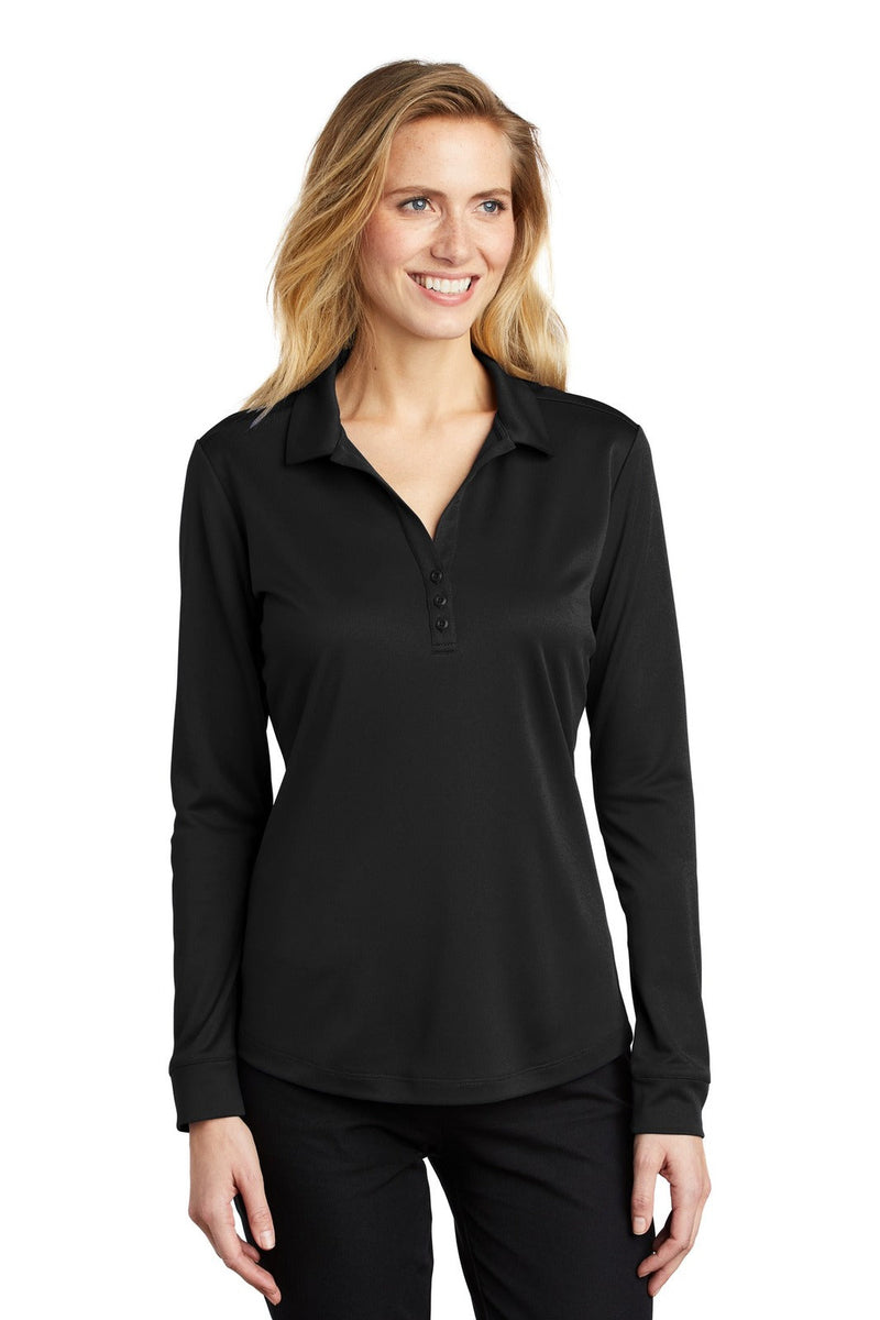 Port Authority L540LS Silk Touch Performance Long Sleeve Polo Ladies