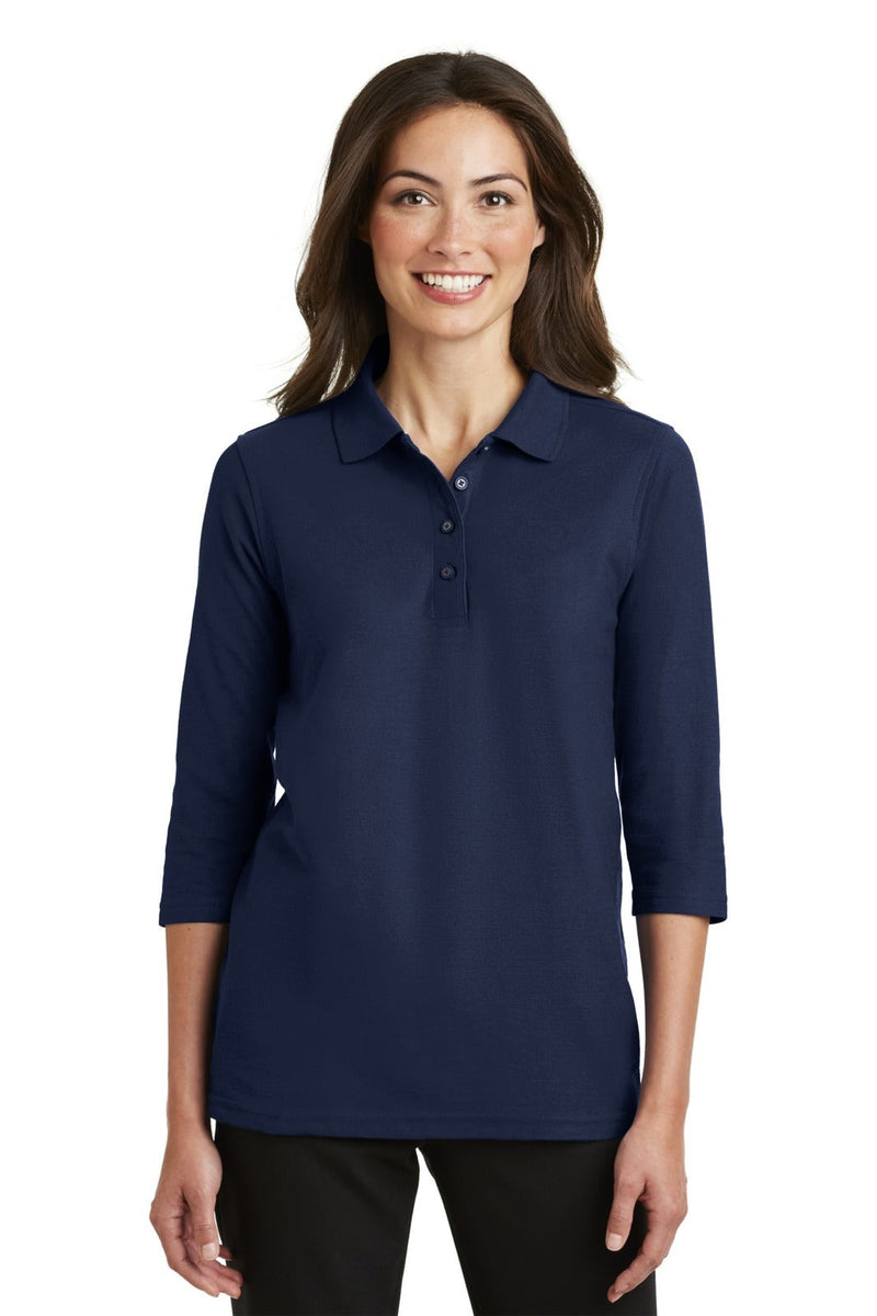 Port Authority L562 Silk Touch 3/4-Sleeve Polo Ladies (3XL - 4XL)