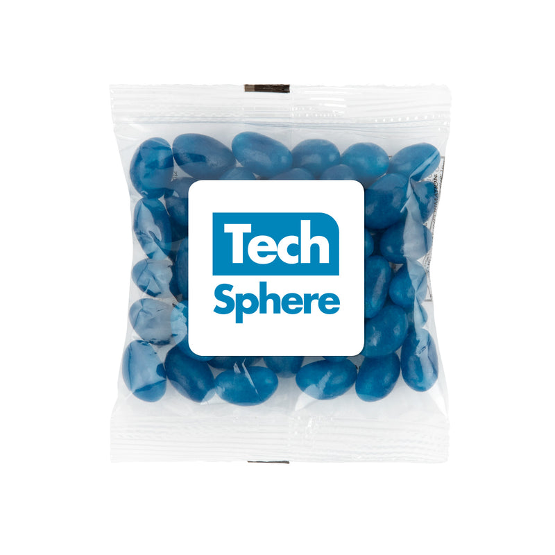 Corporate Colour Mini Jelly Beans in 50 Gram Cello Bag