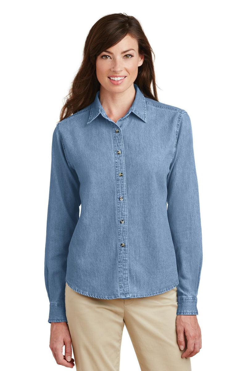 Port & Company LSP10 Long Sleeve Value Denim Shirt Ladies (3XL - 4XL)