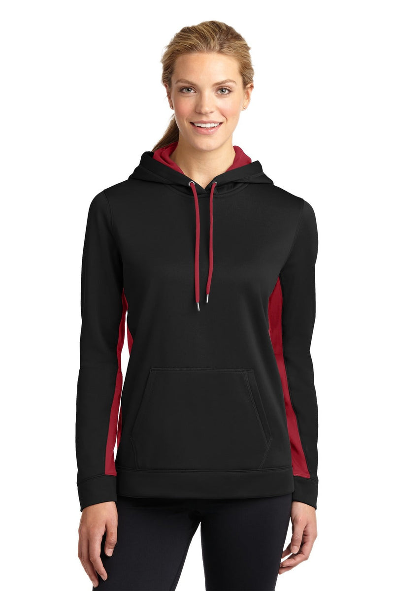 Sport-Tek LST235 Sport-Wick Fleece Colorblock Hooded Pullover Ladies – product photo