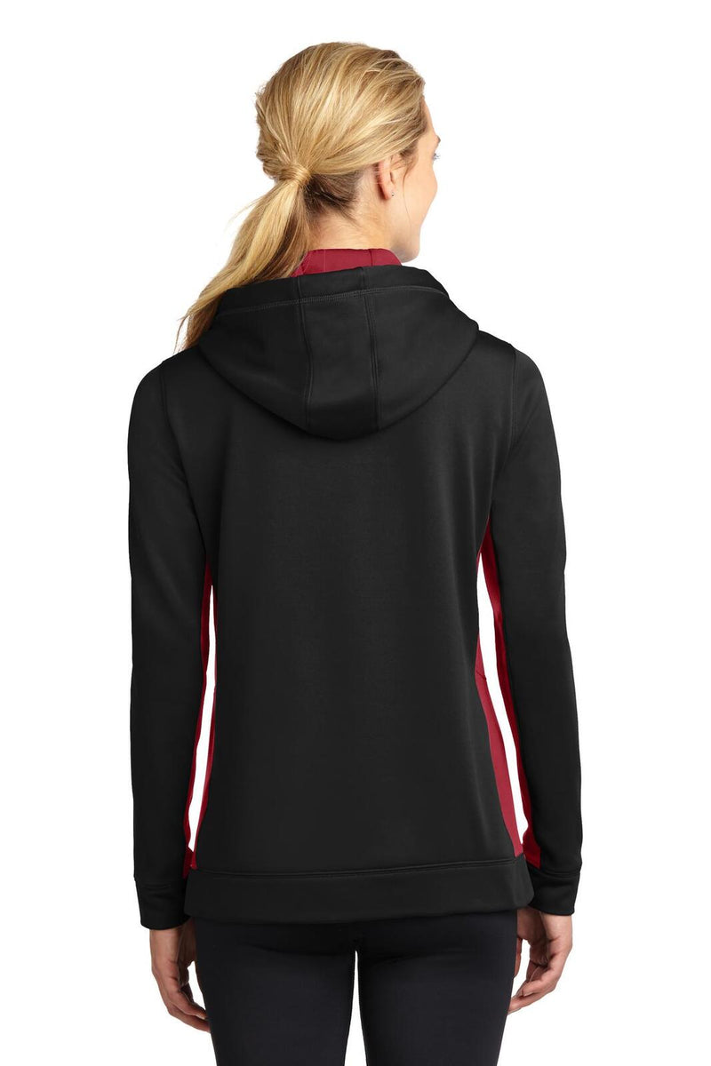 Sport-Tek LST235 Sport-Wick Fleece Colorblock Hooded Pullover Ladies – product photo
