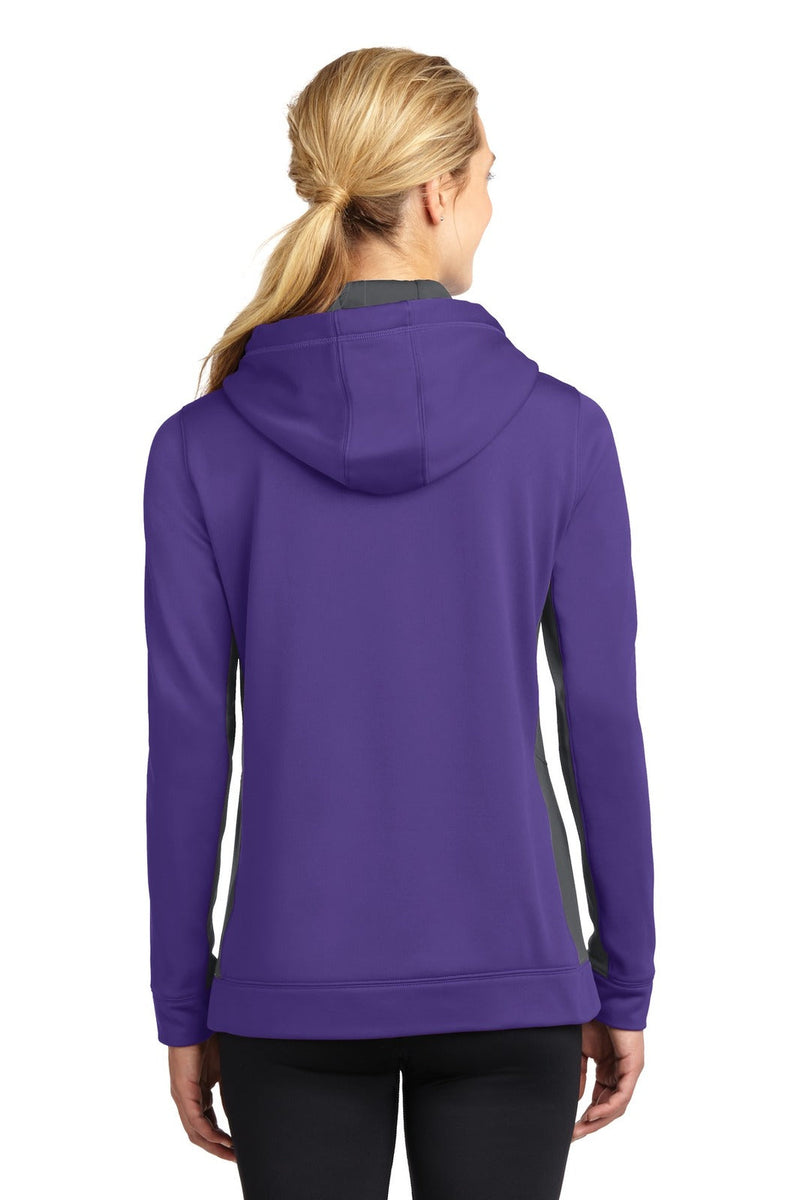 Sport-Tek LST235 Sport-Wick Fleece Colorblock Hooded Pullover Ladies – product photo