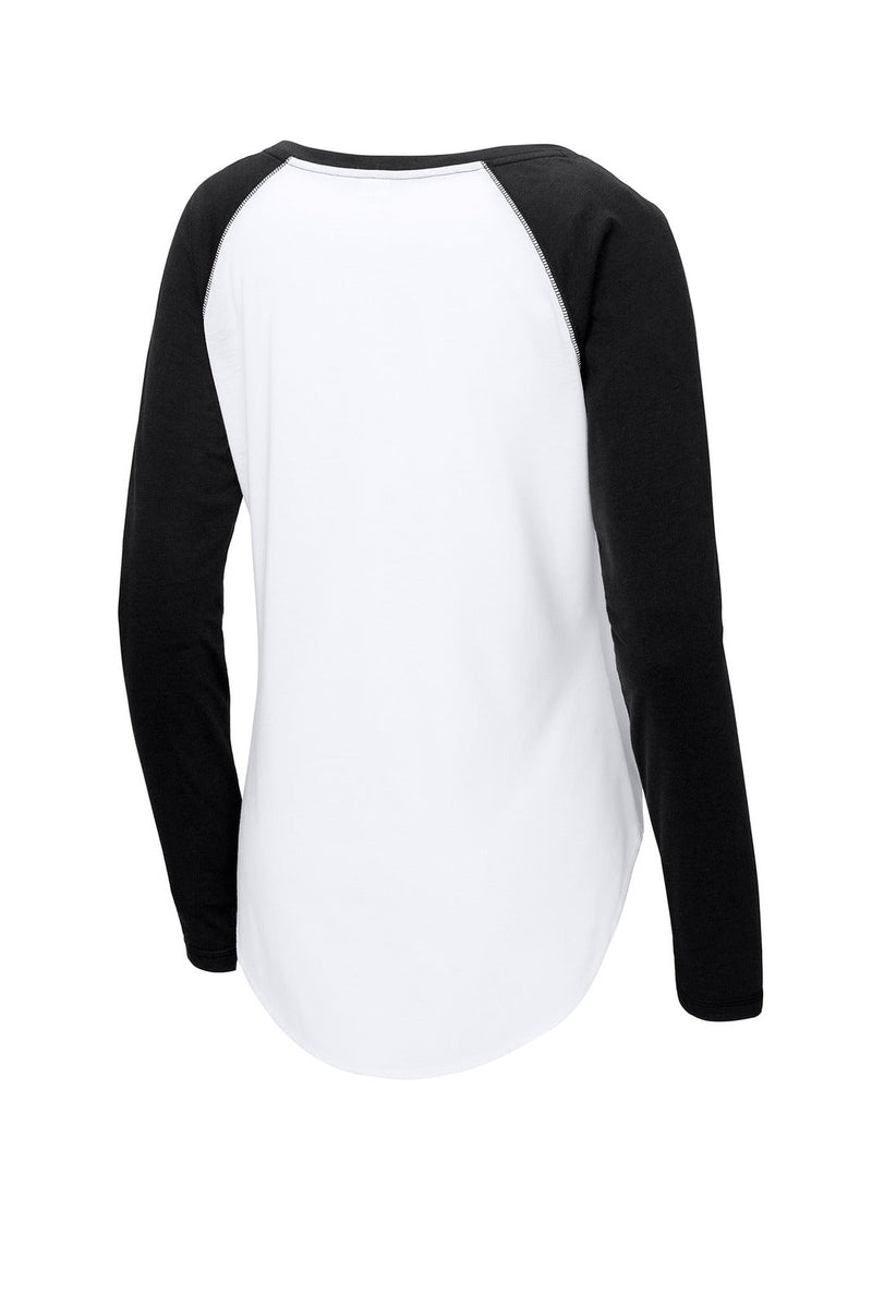 Sport-Tek LST400LS PosiCharge Long Sleeve Tri-Blend Wicking Scoop Neck Raglan Tee Ladies (3XL - 4XL) – product photo