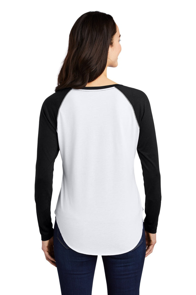 Sport-Tek LST400LS PosiCharge Long Sleeve Tri-Blend Wicking Scoop Neck Raglan Tee Ladies (3XL - 4XL) – product photo
