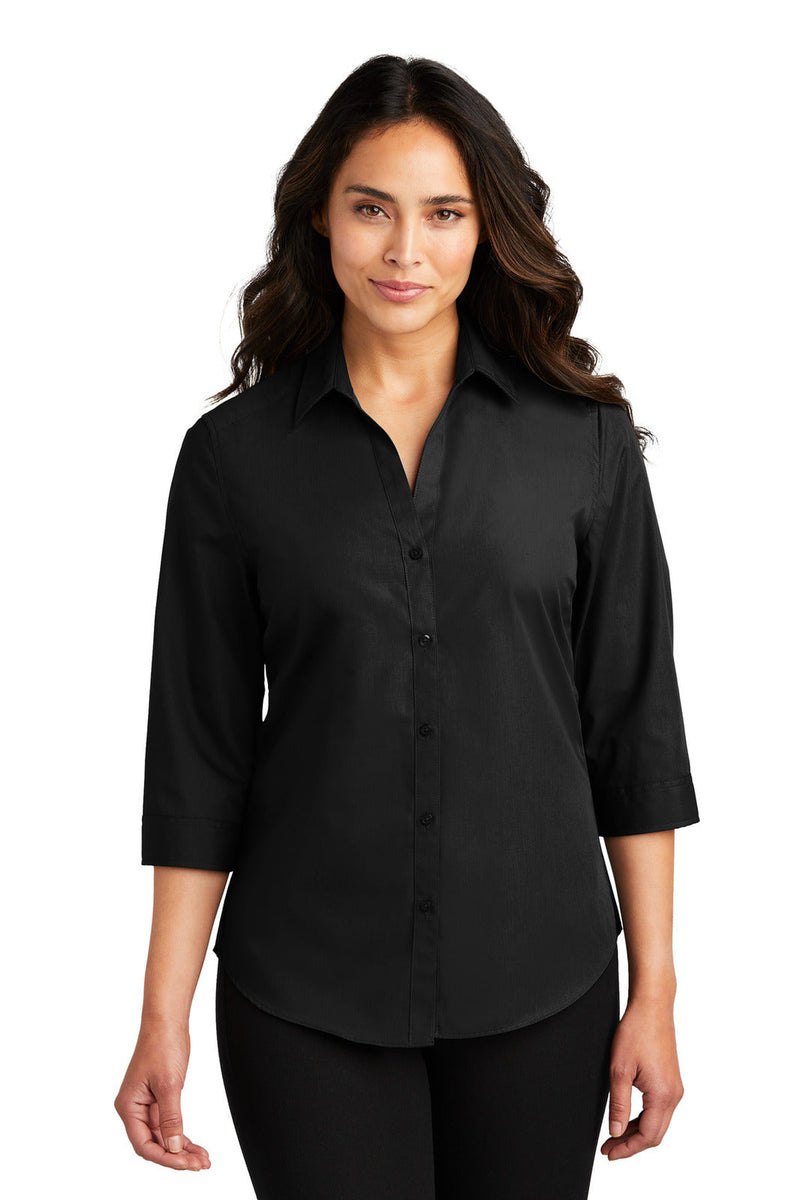 Port Authority LW102 3/4-Sleeve Carefree Poplin Shirt Ladies (3XL - 4XL)