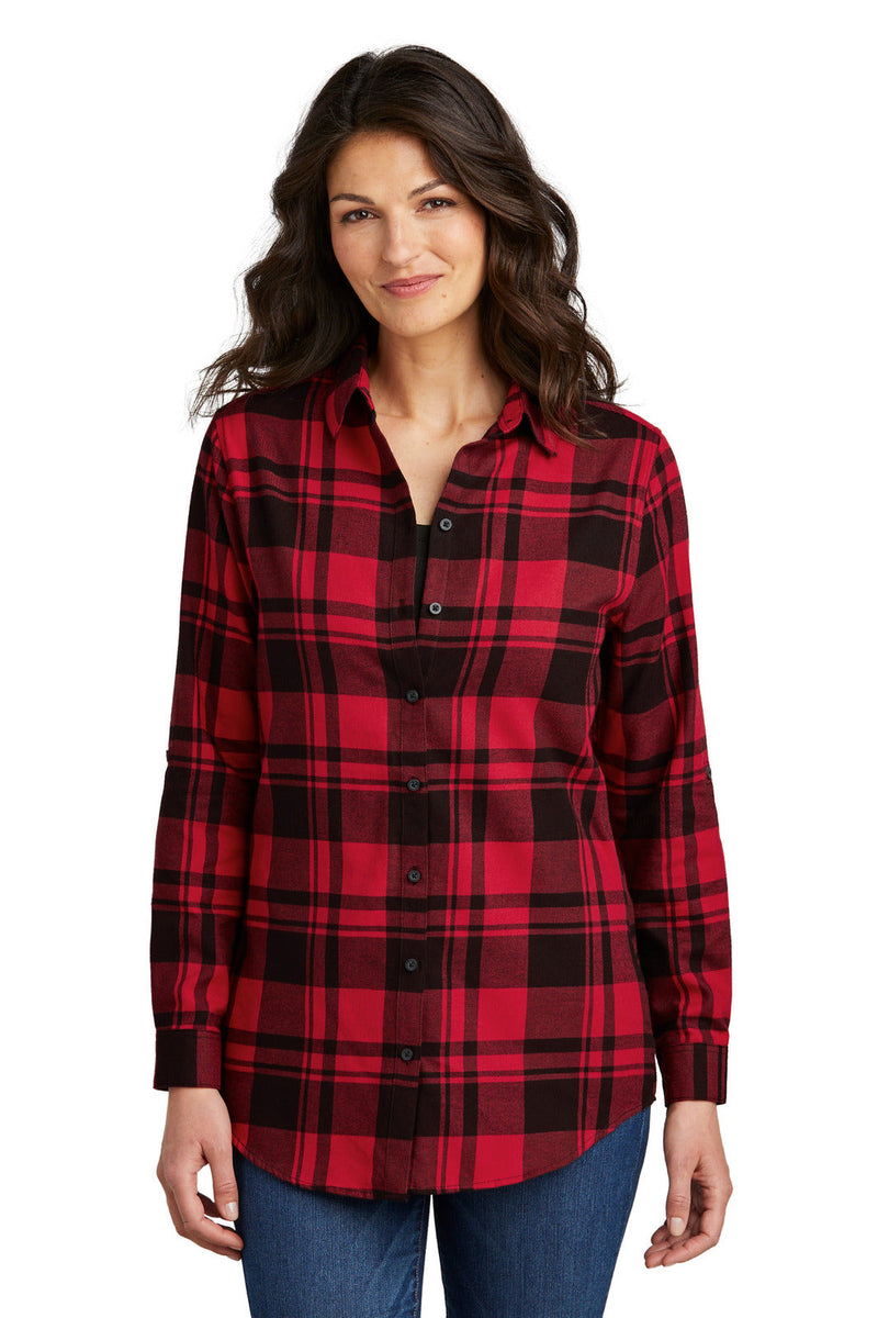 Port Authority LW668 Plaid Flannel Tunic Ladies