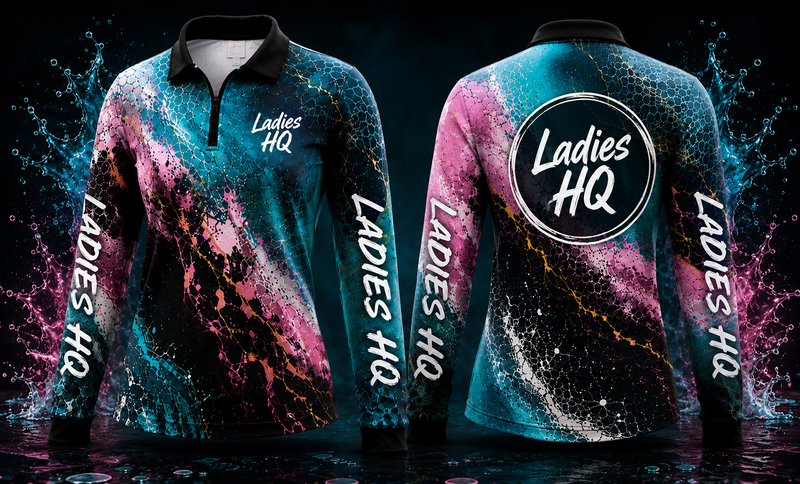 Ladies HQ Fishing Shirt (Sublimated Polo - Long Sleeve) - PRE ORDER