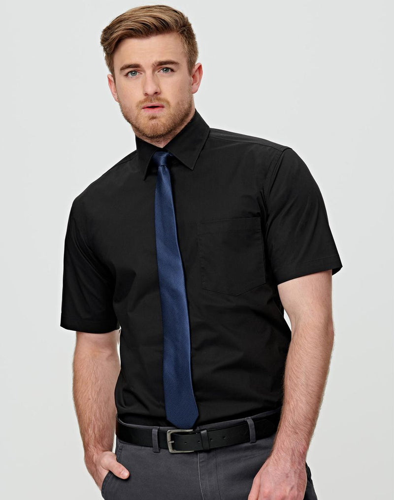 Winning Spirit M7020S Cotton/Poly Stretch Short Sleeve Shirt Mens