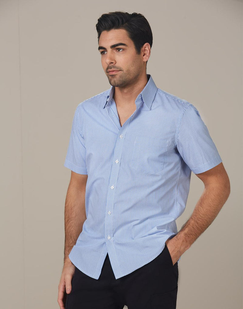 Winning Spirit M7231 Balance Stripe Short Sleeve Shirt Mens