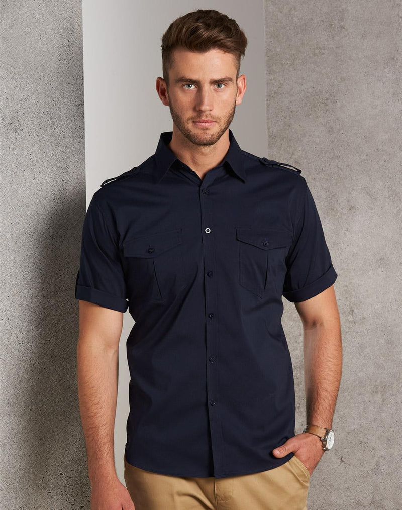 Winning Spirit M7911 Short Sleeve Military Shirt Mens