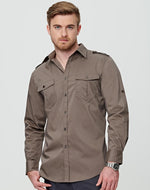 Winning Spirit M7912 Long Sleeve Military Shirt Mens