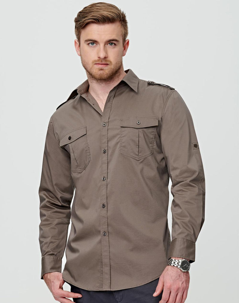 Winning Spirit M7912 Long Sleeve Military Shirt Mens