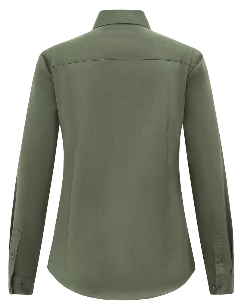 Smart Casual Cotton Blend Long Sleeve Shirt Ladies