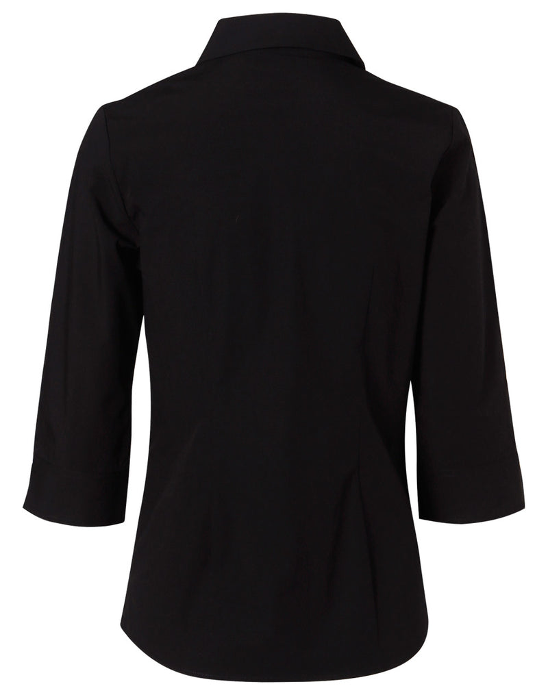 Cotton/Poly Stretch 3/4 Sleeve Shirt Ladies