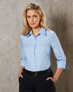 Winning Spirit M8223 Pin Stripe 3/4 Sleeve Shirt Ladies