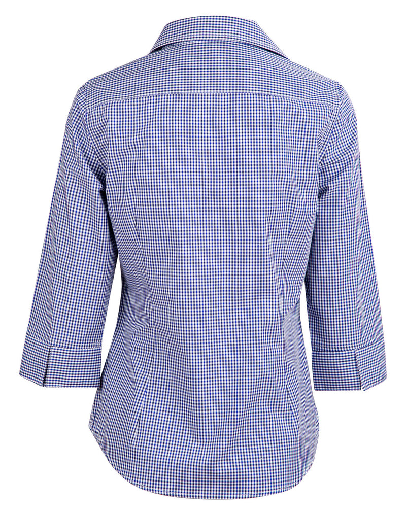 Multi-Tone Check 3/4 Sleeve Shirt Ladies
