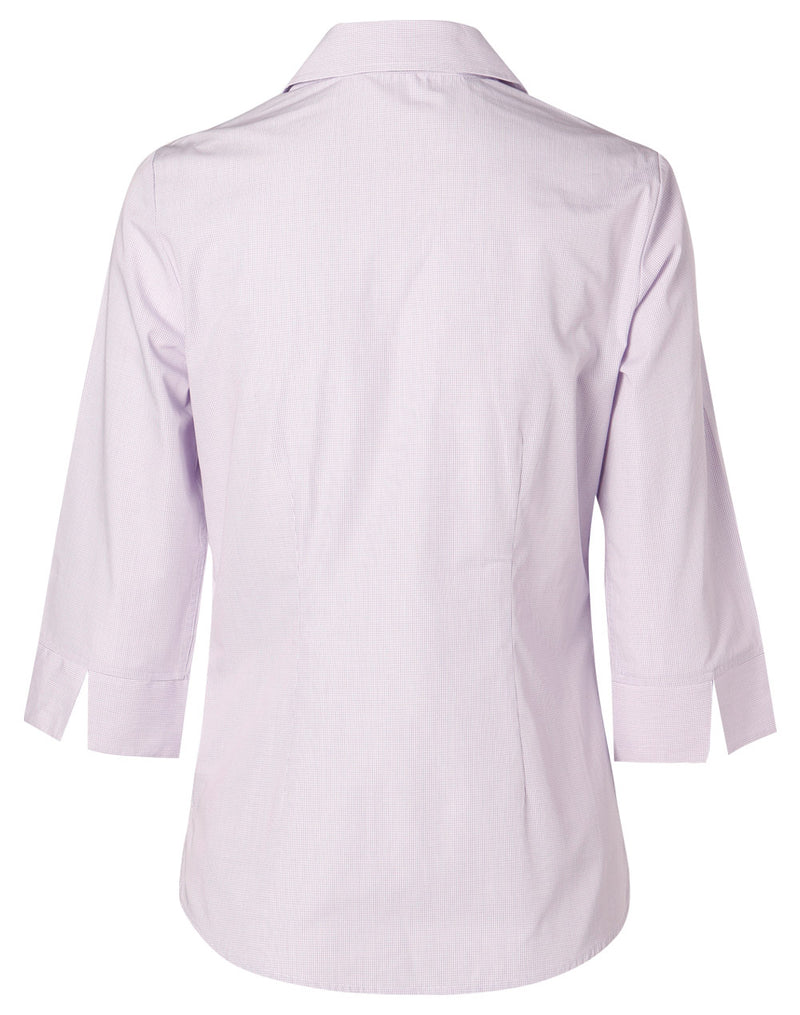 Mini Check 3/4 Sleeve Shirt Ladies
