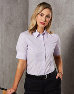 Winning Spirit M8360S Mini Check Short Sleeve Shirt Ladies