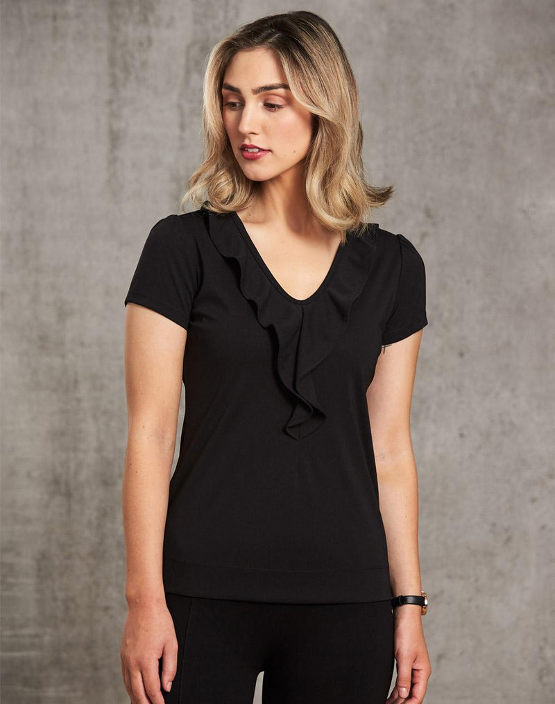Ruffle Front Blouse Ladies