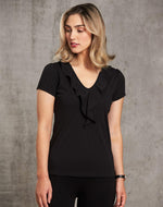 Winning Spirit M8820 Ruffle Front Blouse Ladies