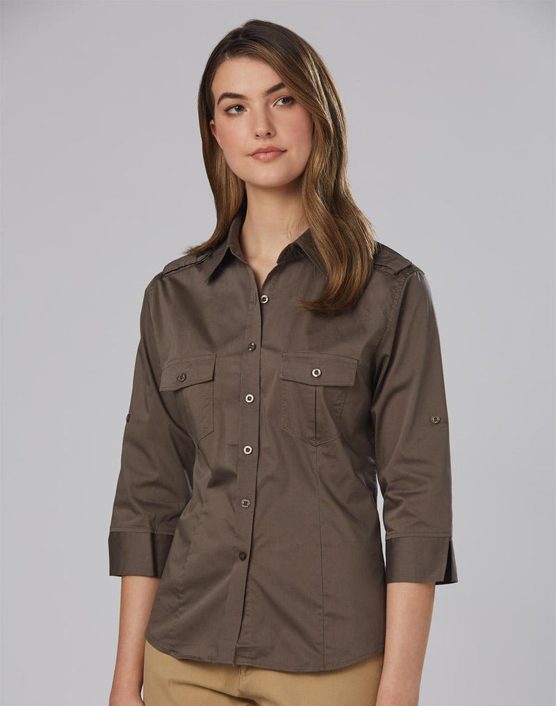 Winning Spirit M8913 3/4 Sleeve Military Shirt Ladies