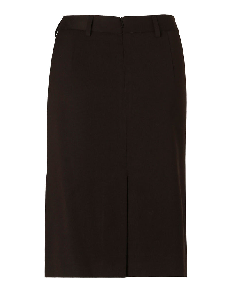 Poly/Viscose Stretch Mid Length Lined Pencil Skirt Ladies