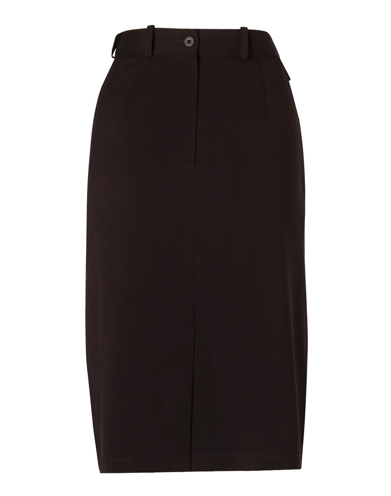 Poly/Viscose Stretch Twill Flexi Waist A-Line Utility Lined Skirt Ladies