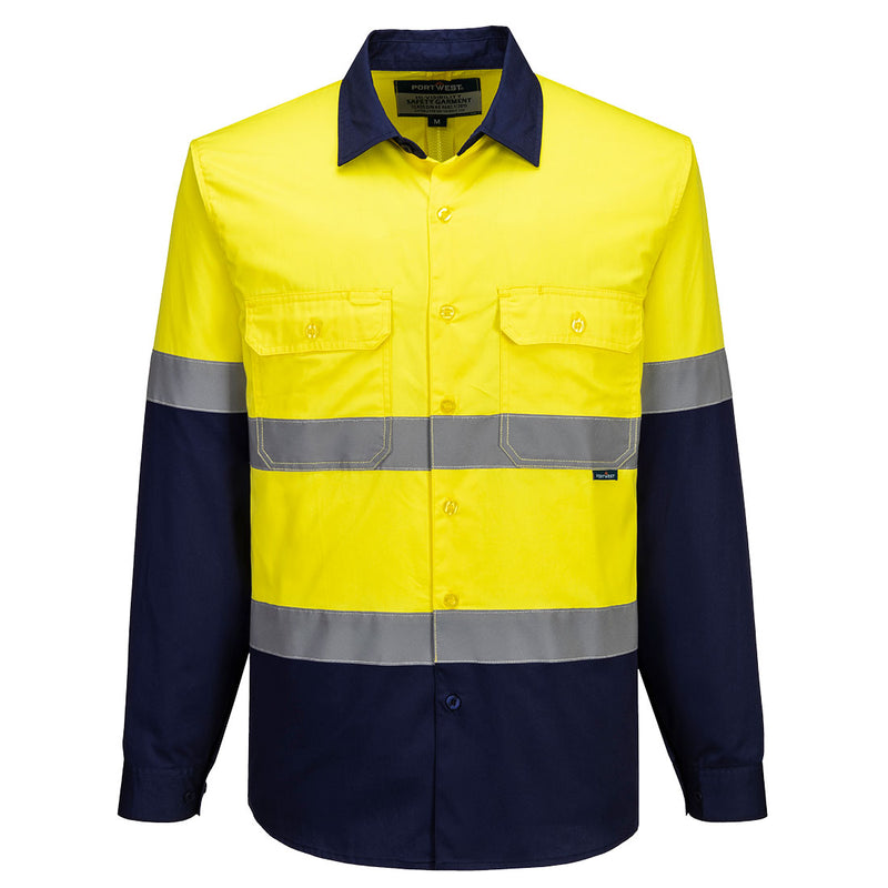 Industrial Hi-Vis Lightweight Contrast Shirt L/S