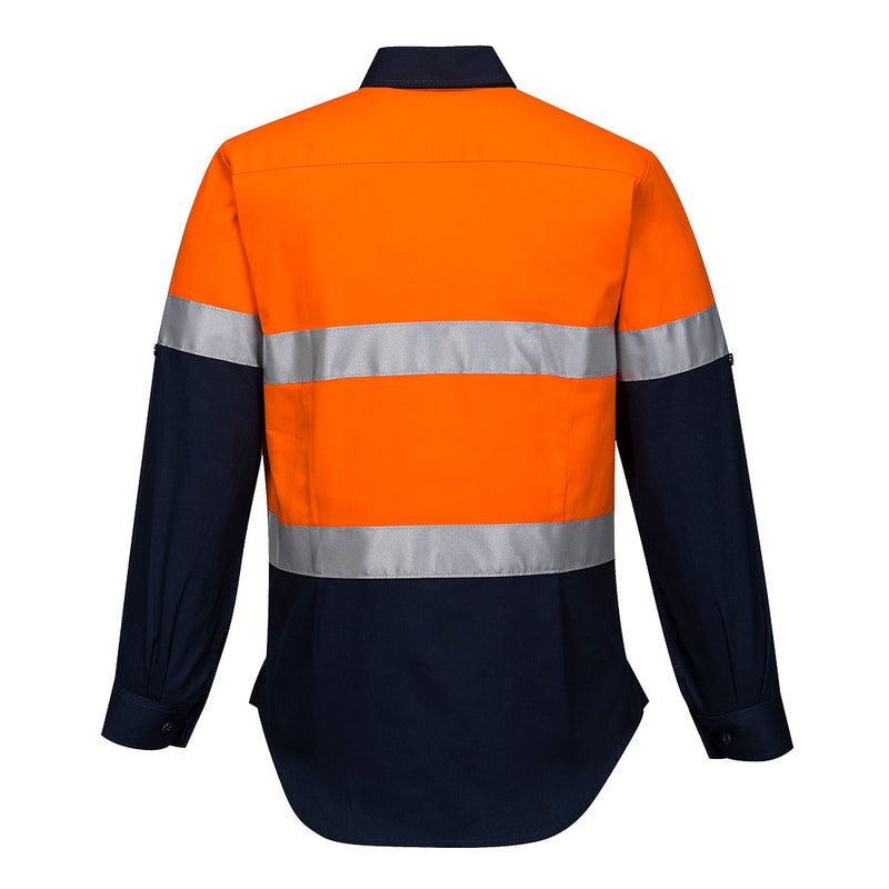 Portwest ML108 Hi-Vis Women's Contrast Shirt L/S REAR