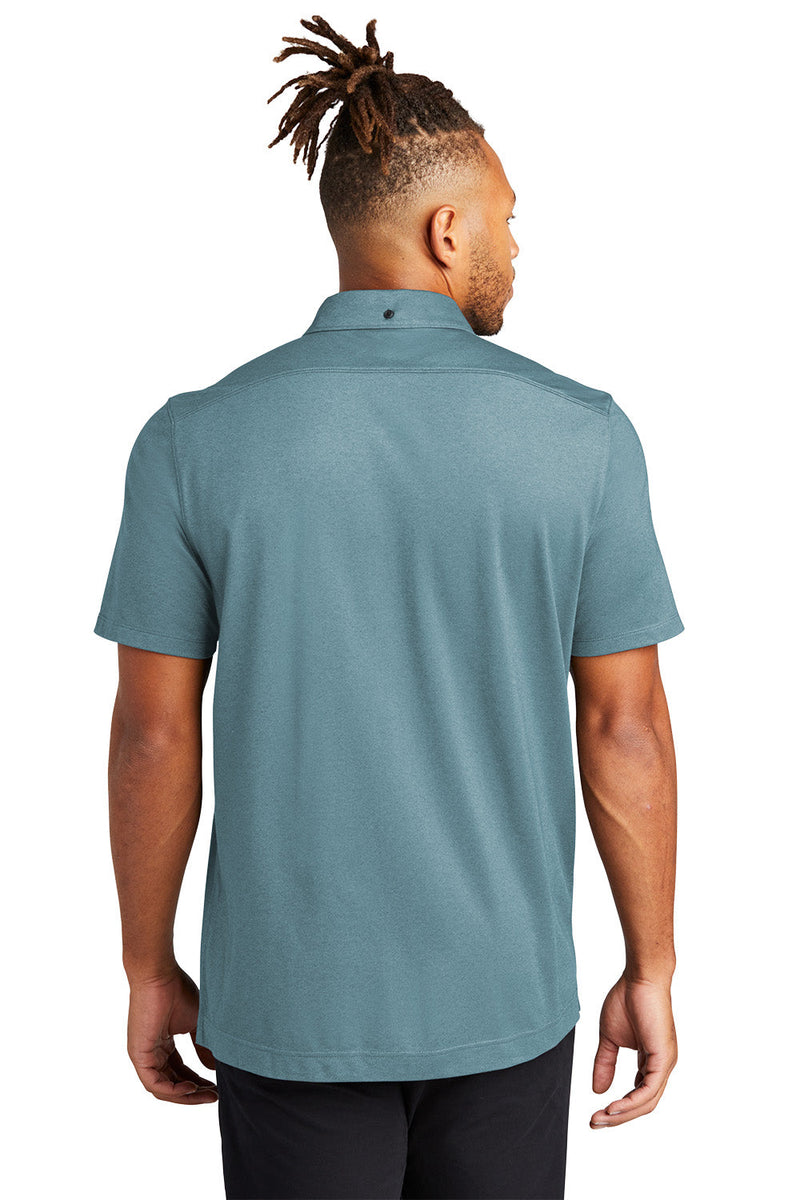 Mercer+Mettle MM1006 Stretch Pique Full-Button Polo (3XL - 4XL) – rear view