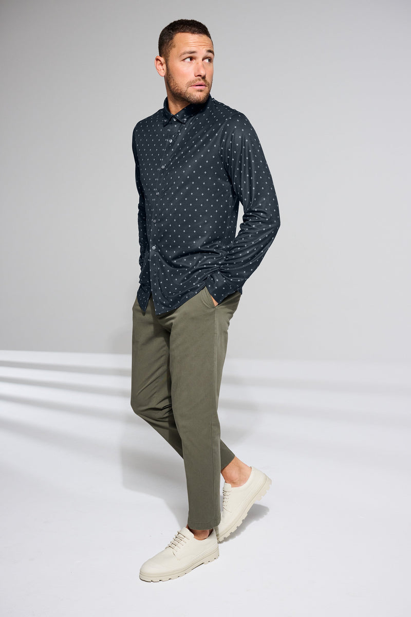 Mercer+Mettle MM1018 Stretch Jersey Long Sleeve Shirt (3XL - 4XL)