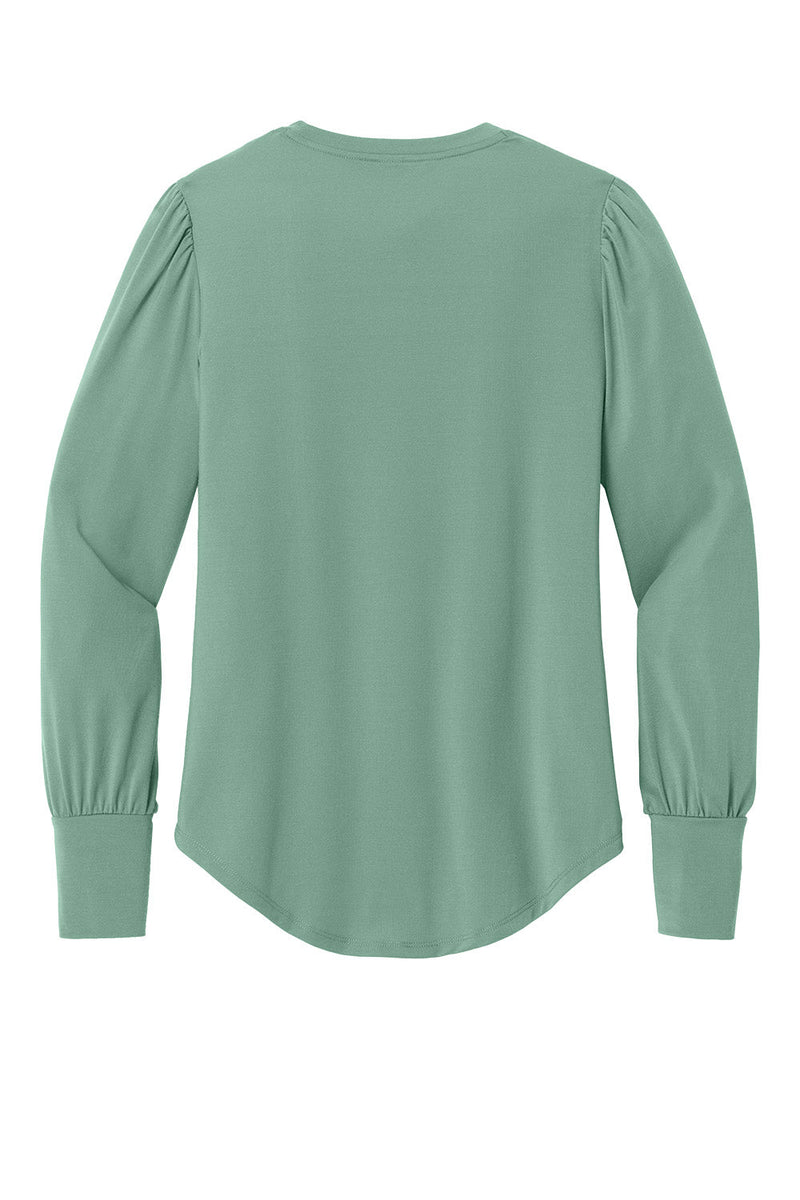 Mercer+Mettle MM1019 Stretch Jersey Long Sleeve Blouson Top Ladies – rear view